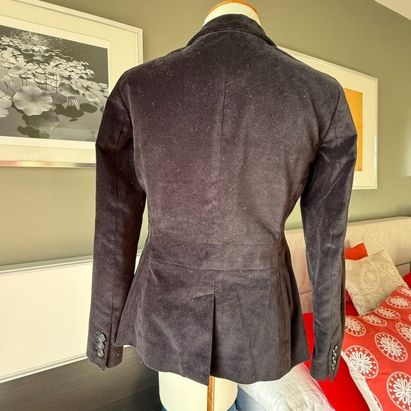 - Talbots Black Velvet Classic Blazer Sz 2P - J2700 - Picture 11 of 16